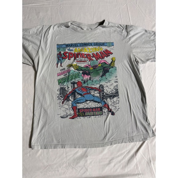 Marvel Other - Marvel Spider-Man vs Mysterio Comic Cover Graphic T-Shirt Grey XL Amazing 141